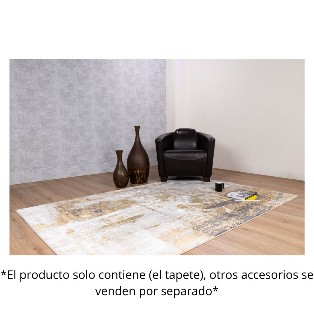 TAPETE LAVIN ARTEMA U6014 | Tapete Decorativo para Recepción Hotel Hogar Departamento Sala | ORO TAUPE | Varias Medidas | Rectangular | Interior | Hotel Habitación Airbnb Sala Recamara Estudio