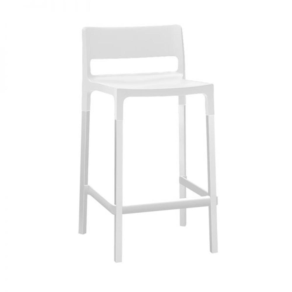 Banco Alto - LABENZE DIVO 157-08010 - Varios Colores - Respaldo Bajo con Estructura Aluminio y descansa Pies