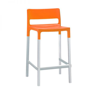 Banco Alto - LABENZE DIVO 157-08010 - Varios Colores - Respaldo Bajo con Estructura Aluminio y descansa Pies