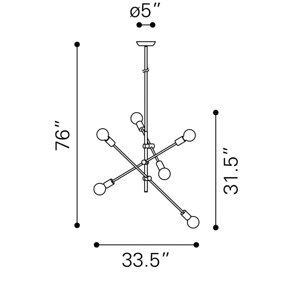 Lámpara de Techo para Comedor | Acero Cromado | Interior Cuarto Sala de Espera Habitacion Decorativa Hogar Interior Decorativos Lampara Iluminacion Lampara Piso Lampara Moderna Luz Cocina Sala de Estar LÁMPARA NOGAL BEAT BRIXTON