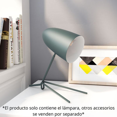 Lámpara de Mesa para Estudio | Verde | Acero | Interior Cuarto Sala de Espera Habitación Decorativa Hogar Interior Decorativos Lampara Iluminacion Lampara Piso Lampara Moderna Luz Cocina Sala de Estar Dormitorio LÁMPARA NOGAL BEAT JAMISON