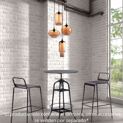 Lámpara de Techo para Cafetería Moderna | Marrón Oscuro | Acero Pintado Vidrio Tintado | Interior  Cuarto Sala de Espera Habitación Decorativa Hogar Interior Decorativos Lampara Iluminacion Lampara Piso Lampara Moderna Luz Cocina Sala de Estar Dormitorio LÁMPARA NOGAL BEAT LAMBIE