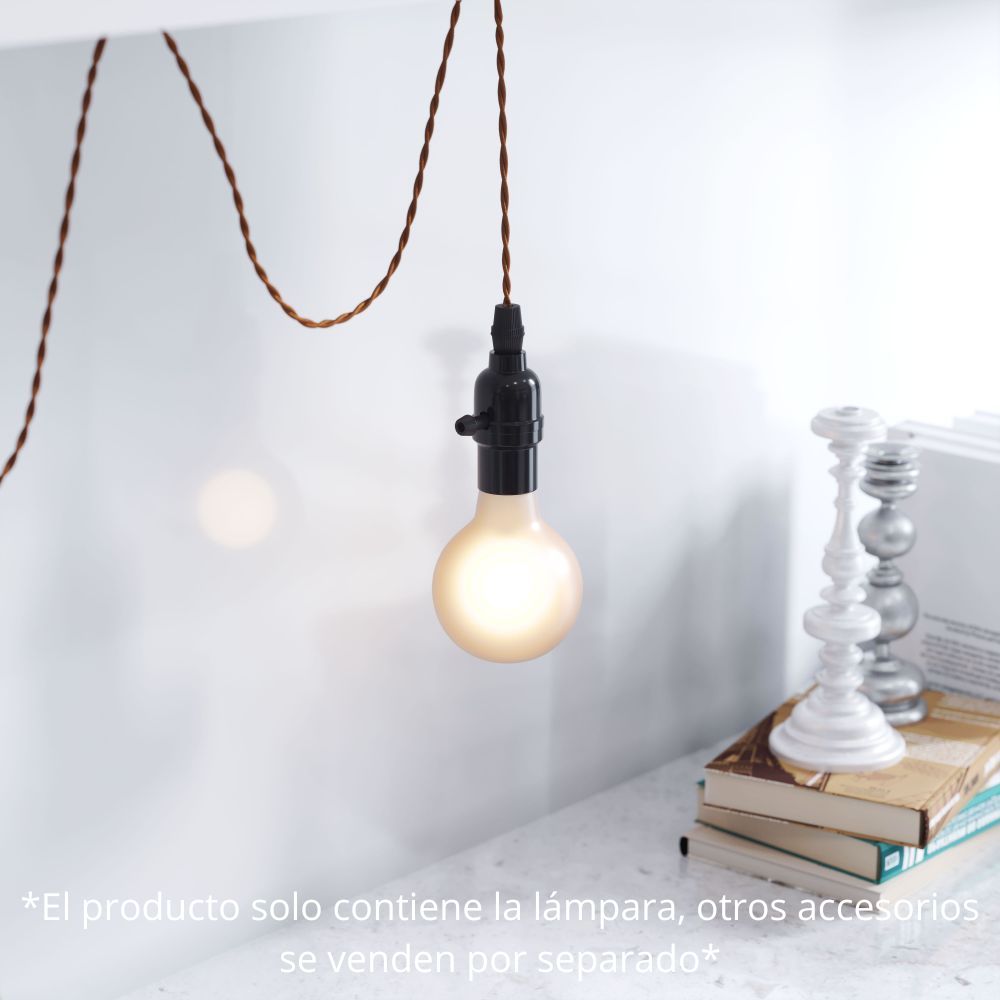 Lámpara de Techo para Habitación | Negro | Acero Nailon Trenzado | Interior Cuarto Sala de Espera Habitación Decorativa Hogar Interior Decorativos Lampara Iluminacion Lampara Piso Lampara Moderna Luz Cocina Sala de Estar Dormitorio LÁMPARA NOGAL BEAT MOLLY