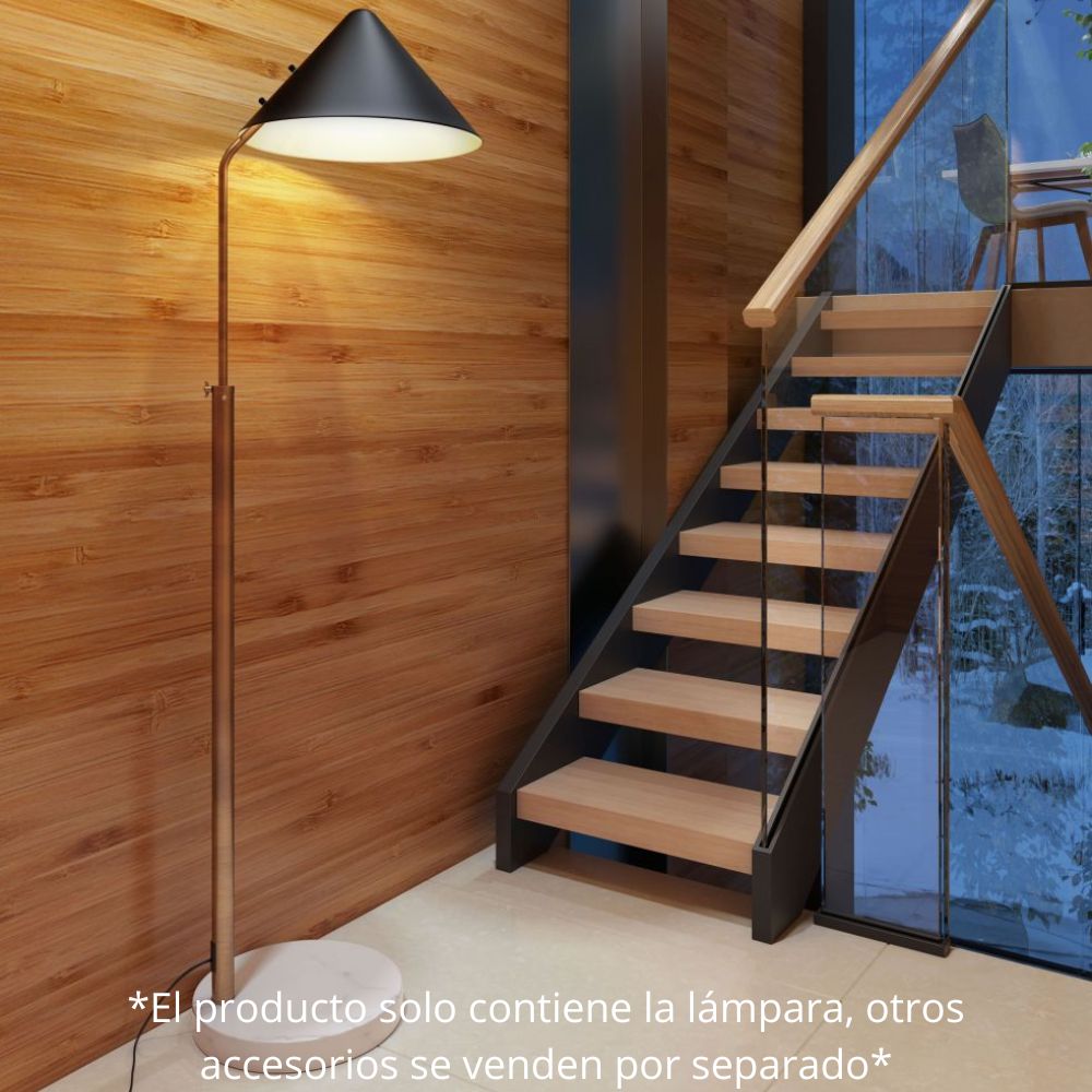 Lámpara de Pie para Sala de Estar | Negro Latón Blanco | Acero Galvanizado | Interior Cuarto Sala de Espera Habitación Decorativa Hogar Interior Decorativos Lampara Iluminacion Lampara Piso Lampara Moderna Luz Cocina Sala de Estar Dormitorio  LÁMPARA NOGAL BEAT PIKE