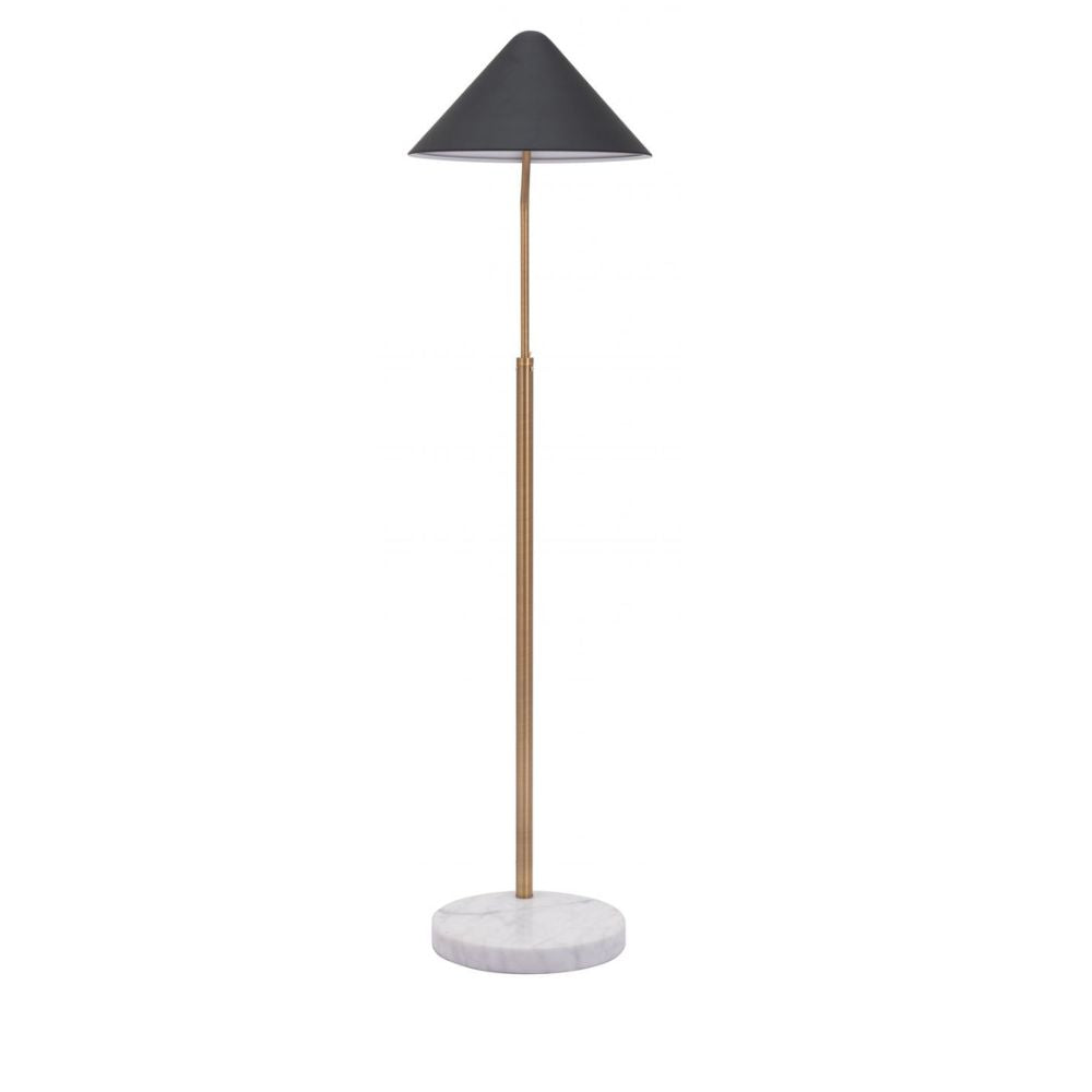 Lámpara de Pie para Sala de Estar | Negro Latón Blanco | Acero Galvanizado | Interior Cuarto Sala de Espera Habitación Decorativa Hogar Interior Decorativos Lampara Iluminacion Lampara Piso Lampara Moderna Luz Cocina Sala de Estar Dormitorio  LÁMPARA NOGAL BEAT PIKE