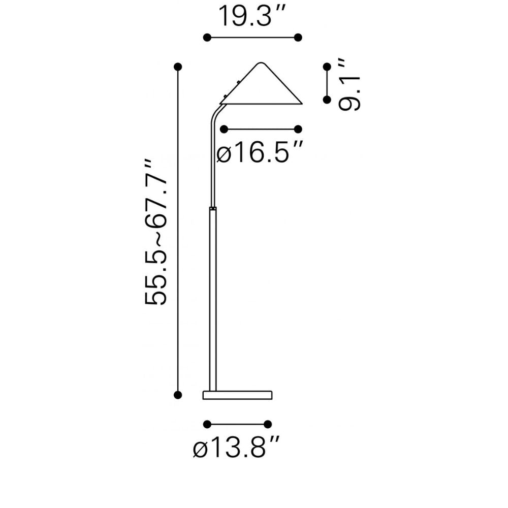 Lámpara de Pie para Sala de Estar | Negro Latón Blanco | Acero Galvanizado | Interior Cuarto Sala de Espera Habitación Decorativa Hogar Interior Decorativos Lampara Iluminacion Lampara Piso Lampara Moderna Luz Cocina Sala de Estar Dormitorio  LÁMPARA NOGAL BEAT PIKE