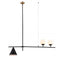 Lámpara de Techo para Comedor | Negro | Acero Vidrio Esmerilado | Interior Cuarto Sala de Espera Habitación Decorativa Hogar Interior Decorativos Lampara Iluminacion Lampara Piso Lampara Moderna Luz Cocina Sala de Estar Dormitorio LÁMPARA NOGAL BEAT RICHIZA