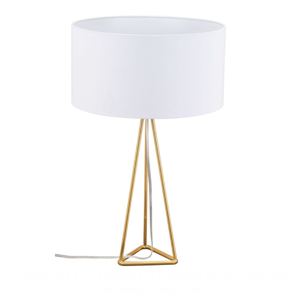 Lámpara de Mesa para Habitación | Oro Latón | Acero Polialgodón | Interior Cuarto Sala de Espera Habitación Decorativa Hogar Interior Decorativos Lampara Iluminacion Lampara Piso Lampara Moderna Luz Cocina Sala de Estar Dormitorio  LÁMPARA NOGAL BEAT SASCHA 