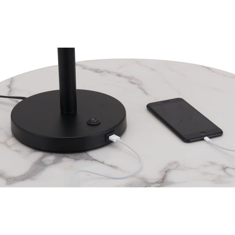 Lámpara de Mesa para Estudio | Negro Latón | Acero Pintado | Interior Cuarto Sala de Espera Habitación Decorativa Hogar Interior Decorativos Lampara Iluminacion Lampara Piso Lampara Moderna Luz Cocina Sala de Estar Dormitorio LÁMPARA NOGAL BEAT TANNER