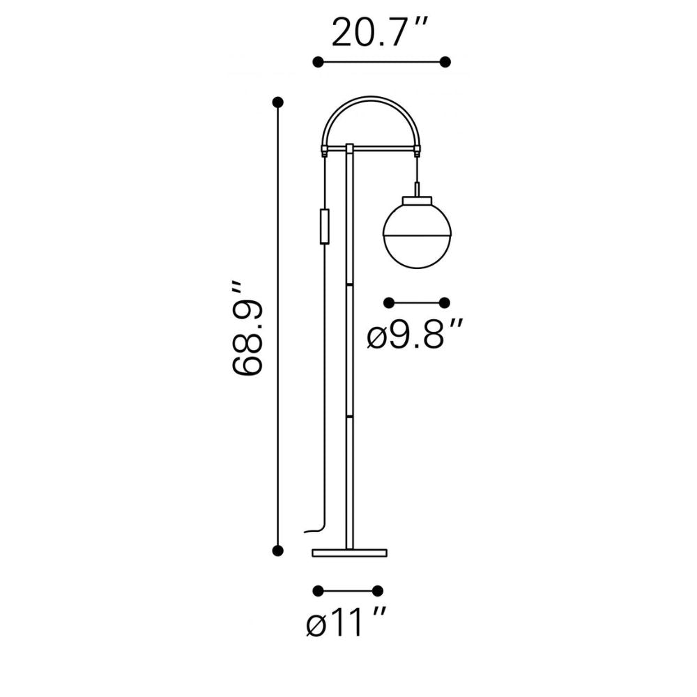 Lámpara de Pie para Sala de Estar | Acero Galvanizado | Vidrio Esmerilado | Interior Cuarto Sala de Espera Habitacion Decorativa Hogar Interior Decorativos Lampara Iluminacion Lampara Piso Lampara Moderna Luz Cocina Sala de Estar LÁMPARA NOGAL BEAT WATERLOO