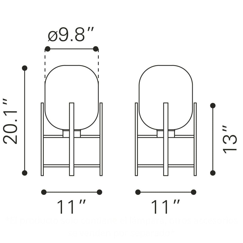 Lámpara de Mesa para Habitación | Oro | Acero Vidrio Tintado | Interior Cuarto Sala de Espera Habitación Decorativa Hogar Interior Decorativos Lampara Iluminacion Lampara Piso Lampara Moderna Luz Cocina Sala de Estar Dormitorio  LÁMPARA NOGAL BEAT WONDERWALL