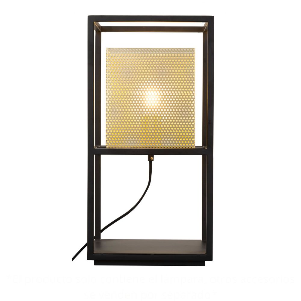 Lámpara de Mesa para Sala de Estar | Oro | Acero Negro | Interior Cuarto Sala de Espera Habitación Decorativa Hogar Interior Decorativos Lampara Iluminacion Lampara Piso Lampara Moderna Luz Cocina Sala de Estar Dormitorio  LÁMPARA NOGAL BEAT YVES