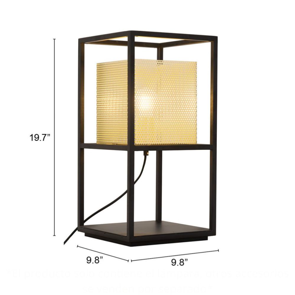 Lámpara de Mesa para Sala de Estar | Oro | Acero Negro | Interior Cuarto Sala de Espera Habitación Decorativa Hogar Interior Decorativos Lampara Iluminacion Lampara Piso Lampara Moderna Luz Cocina Sala de Estar Dormitorio  LÁMPARA NOGAL BEAT YVES