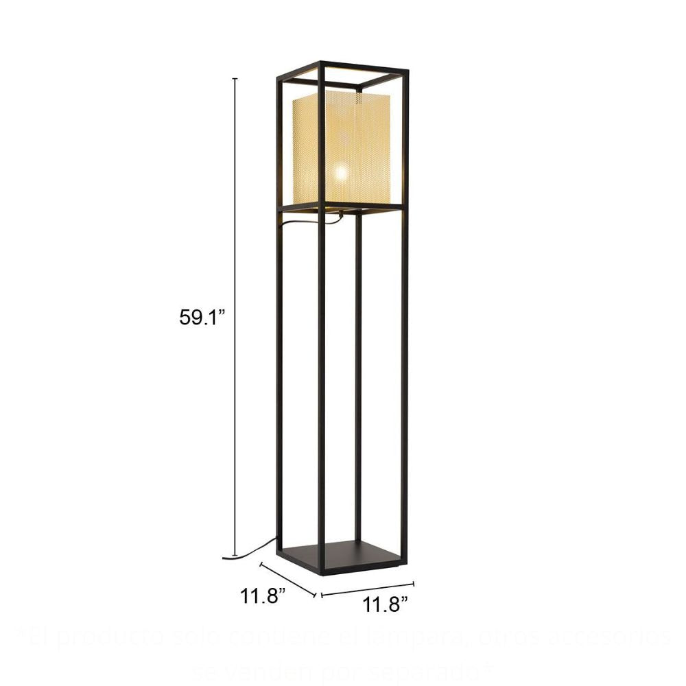 Lámpara de Pie para Sala de Estar | Oro | Acero Negro | Interior Cuarto Sala de Espera Habitación Decorativa Hogar Interior Decorativos Lampara Iluminacion Lampara Piso Lampara Moderna Luz Cocina Sala de Estar Dormitorio LÁMPARA NOGAL BEAT YVES 