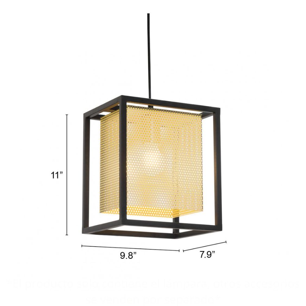 Lámpara de Techo para Comedor | Oro | Acero Negro | Interior Cuarto Sala de Espera Habitación Decorativa Hogar Interior Decorativos Lampara Iluminacion Lampara Piso Lampara Moderna Luz Cocina Sala de Estar Dormitorio  LÁMPARA NOGAL BEAT YVES