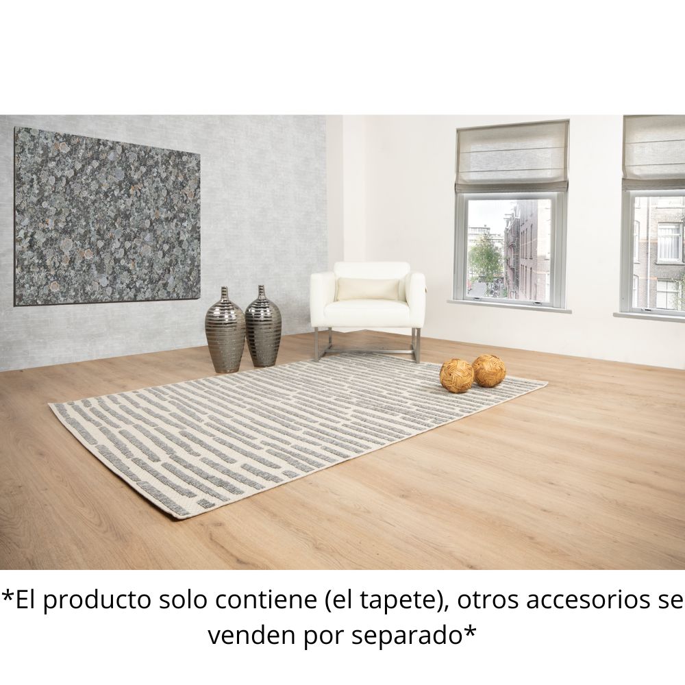 TAPETE LAVIN ARIA T2308 | Tapete Decorativo para Recepción Hotel Hogar Departamento Sala | CREMA GRIS | Varias Medidas | Rectangular | Interior | Hotel Habitación Airbnb Sala Recamara Estudio