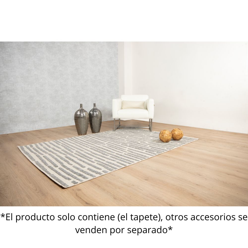 TAPETE LAVIN ARIA T2308 | Tapete Decorativo para Recepción Hotel Hogar Departamento Sala | CREMA GRIS | Varias Medidas | Rectangular | Interior | Hotel Habitación Airbnb Sala Recamara Estudio