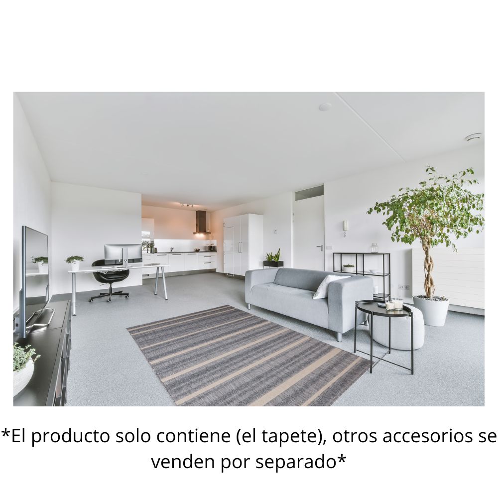 TAPETE LAVIN ARIA T2309 | Tapete Decorativo para Recepción Hotel Hogar Departamento Sala | GRIS CREMA | Varias Medidas | Rectangular | Interior | Hotel Habitación Airbnb Sala Recamara Estudio