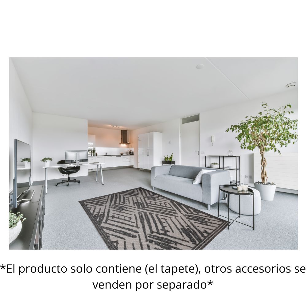 TAPETE LAVIN ARIA T2310 | Tapete Decorativo para Recepción Hotel Hogar Departamento Sala | GRIS GRIS | Varias Medidas | Rectangular | Interior | Hotel Habitación Airbnb Sala Recamara Estudio