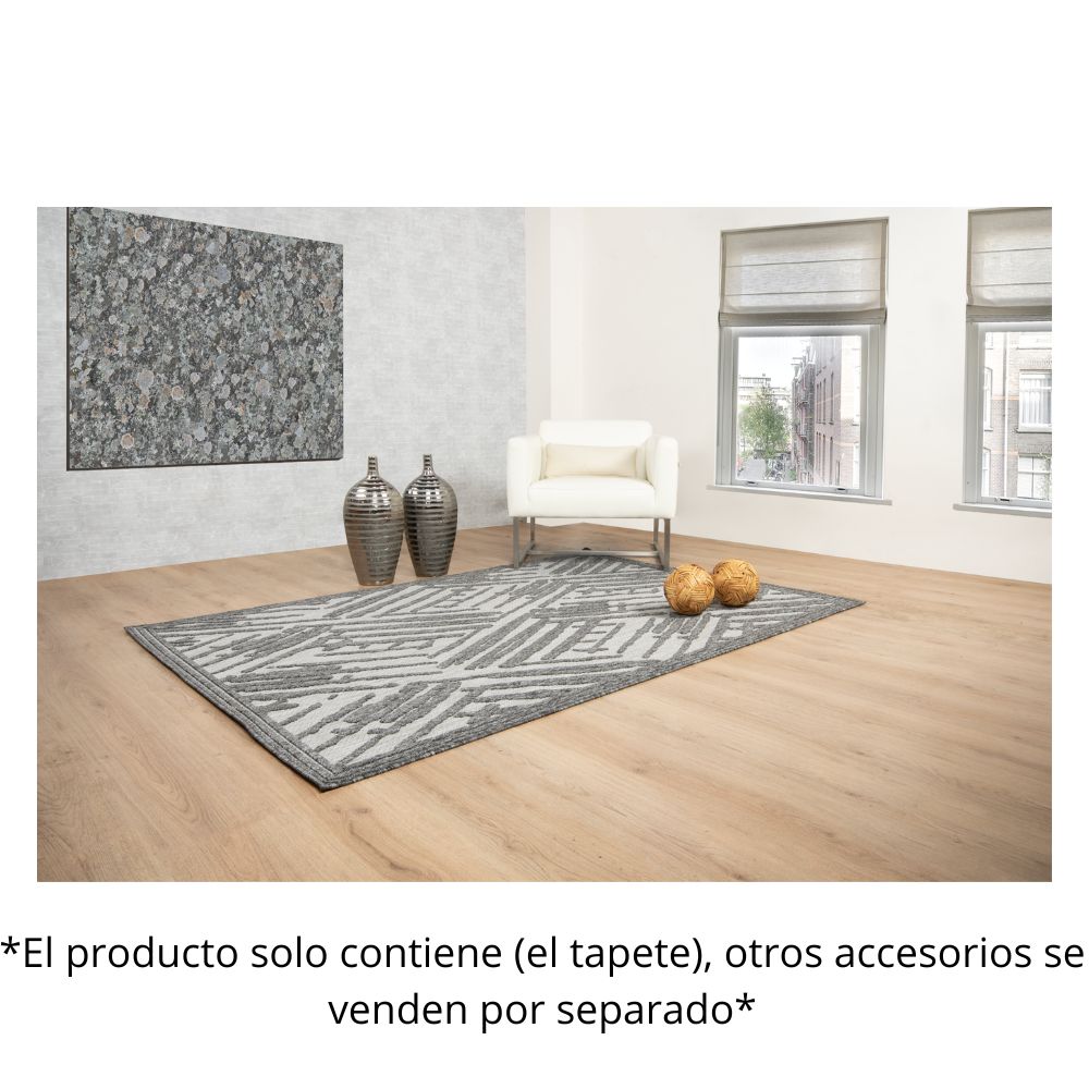 TAPETE LAVIN ARIA T2310 | Tapete Decorativo para Recepción Hotel Hogar Departamento Sala | GRIS GRIS | Varias Medidas | Rectangular | Interior | Hotel Habitación Airbnb Sala Recamara Estudio