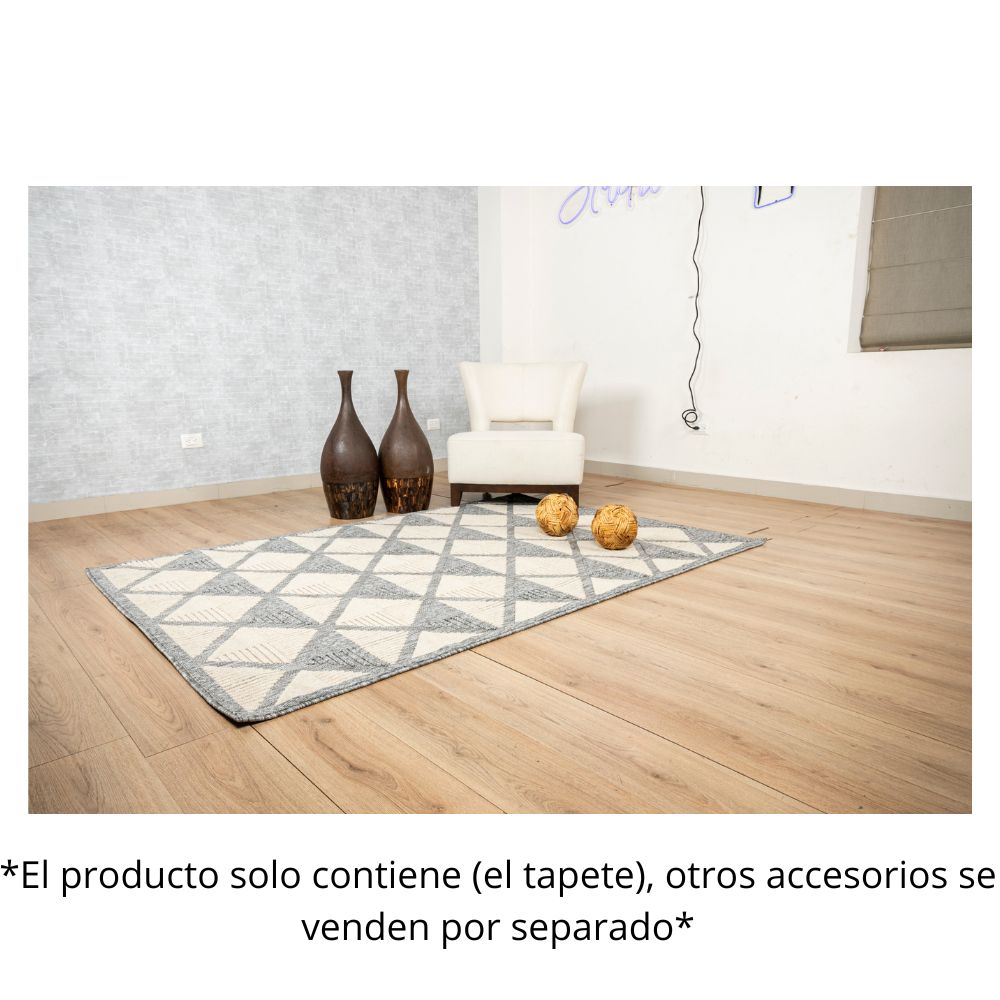 TAPETE LAVIN ARIA T2314 | Tapete Decorativo para Recepción Hotel Hogar Departamento Sala | GRIS CREMA | Varias Medidas | Rectangular | Interior | Hotel Habitación Airbnb Sala Recamara Estudio