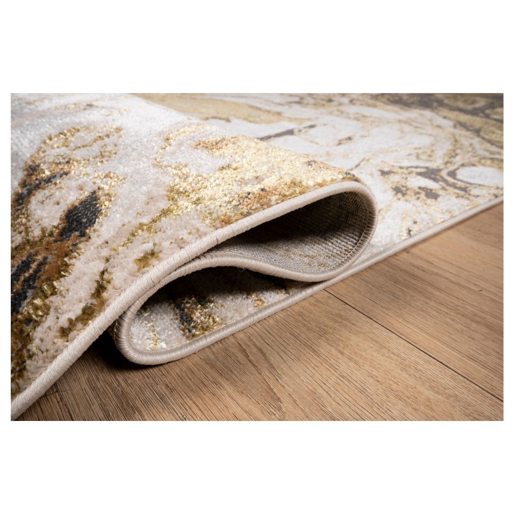 TAPETE LAVIN ARTEMA U6001 | Tapete Decorativo para Recepción Hotel Hogar Departamento Sala | ORO TAUPE | Varias Medidas | Rectangular | Interior | Hotel Habitación Airbnb Sala Recamara Estudio