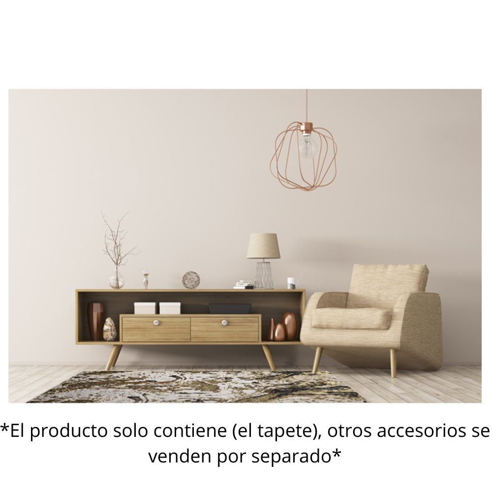 TAPETE LAVIN ARTEMA U6001 | Tapete Decorativo para Recepción Hotel Hogar Departamento Sala | ORO TAUPE | Varias Medidas | Rectangular | Interior | Hotel Habitación Airbnb Sala Recamara Estudio