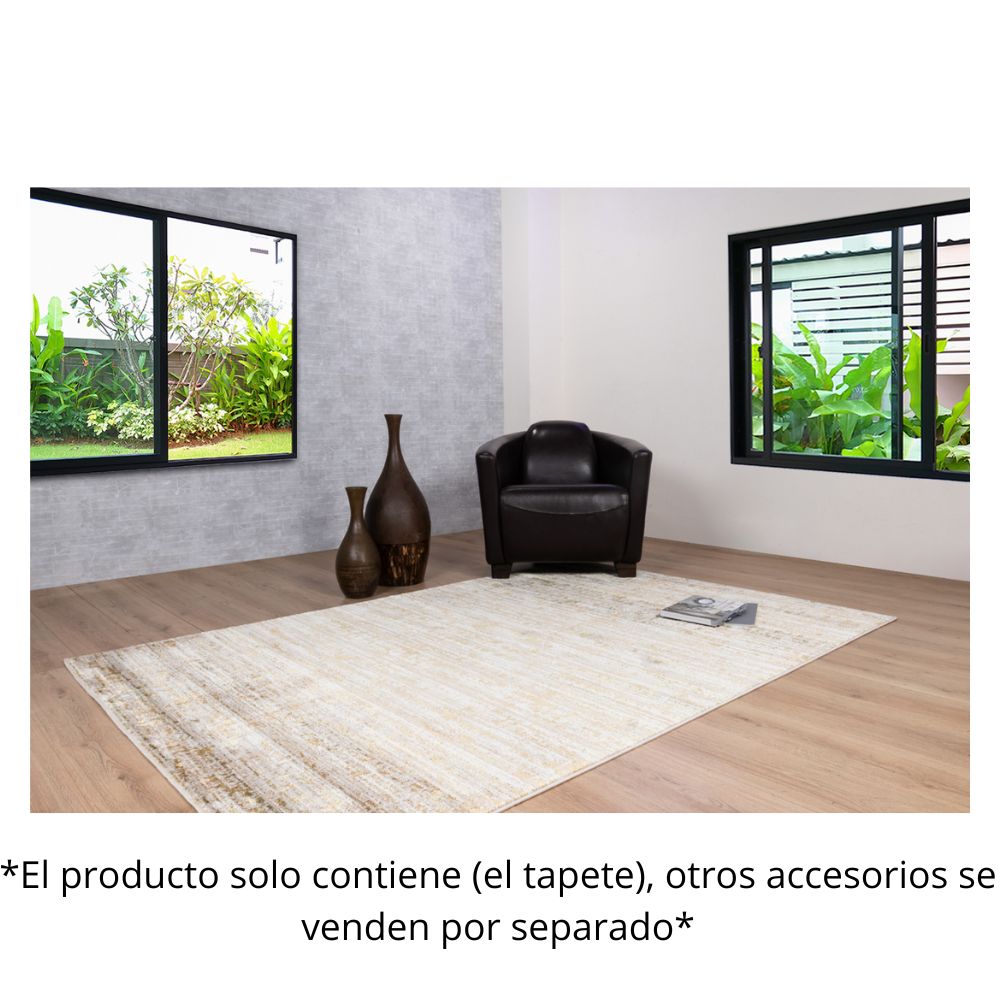 TAPETE LAVIN ARTEMA U6004 | Tapete Decorativo para Recepción Hotel Hogar Departamento Sala | ORO TAUPE | Varias Medidas | Rectangular Circular | Interior | Hotel Habitación Airbnb Sala Recamara Estudio