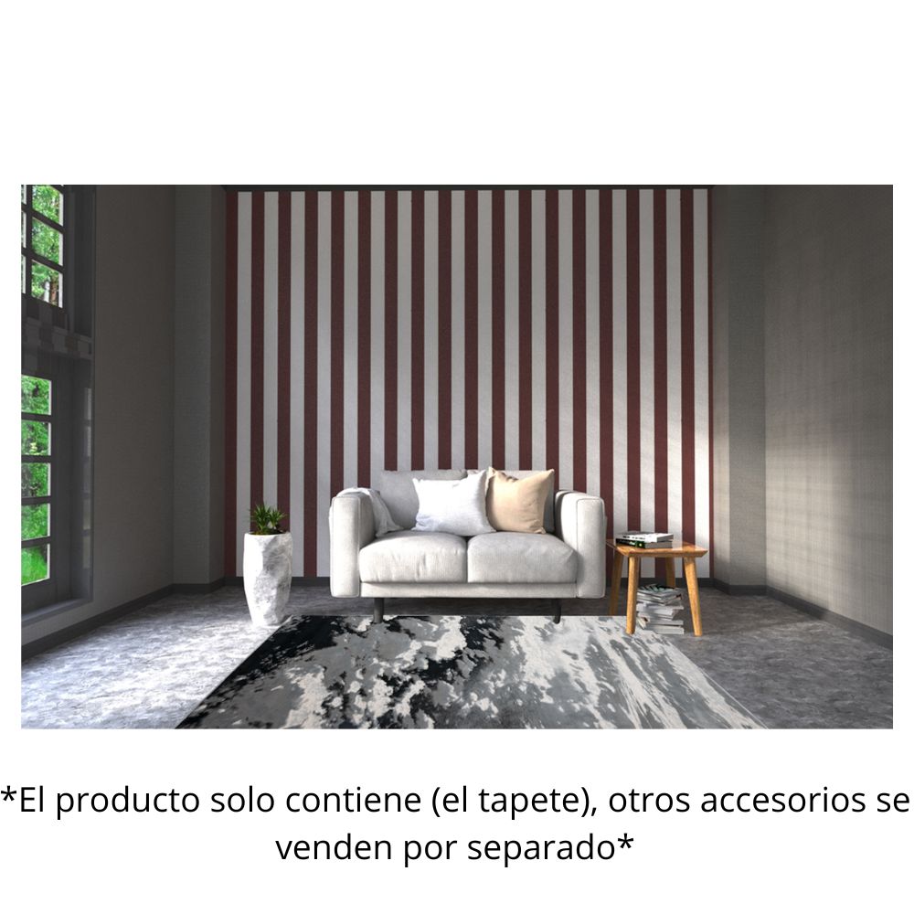 TAPETE LAVIN ARTEMA U6002 | Tapete Decorativo para Recepción Hotel Hogar Departamento Sala | GRIS PLATA | Varias Medidas | Rectangular | Interior | Hotel Habitación Airbnb Sala Recamara Estudio