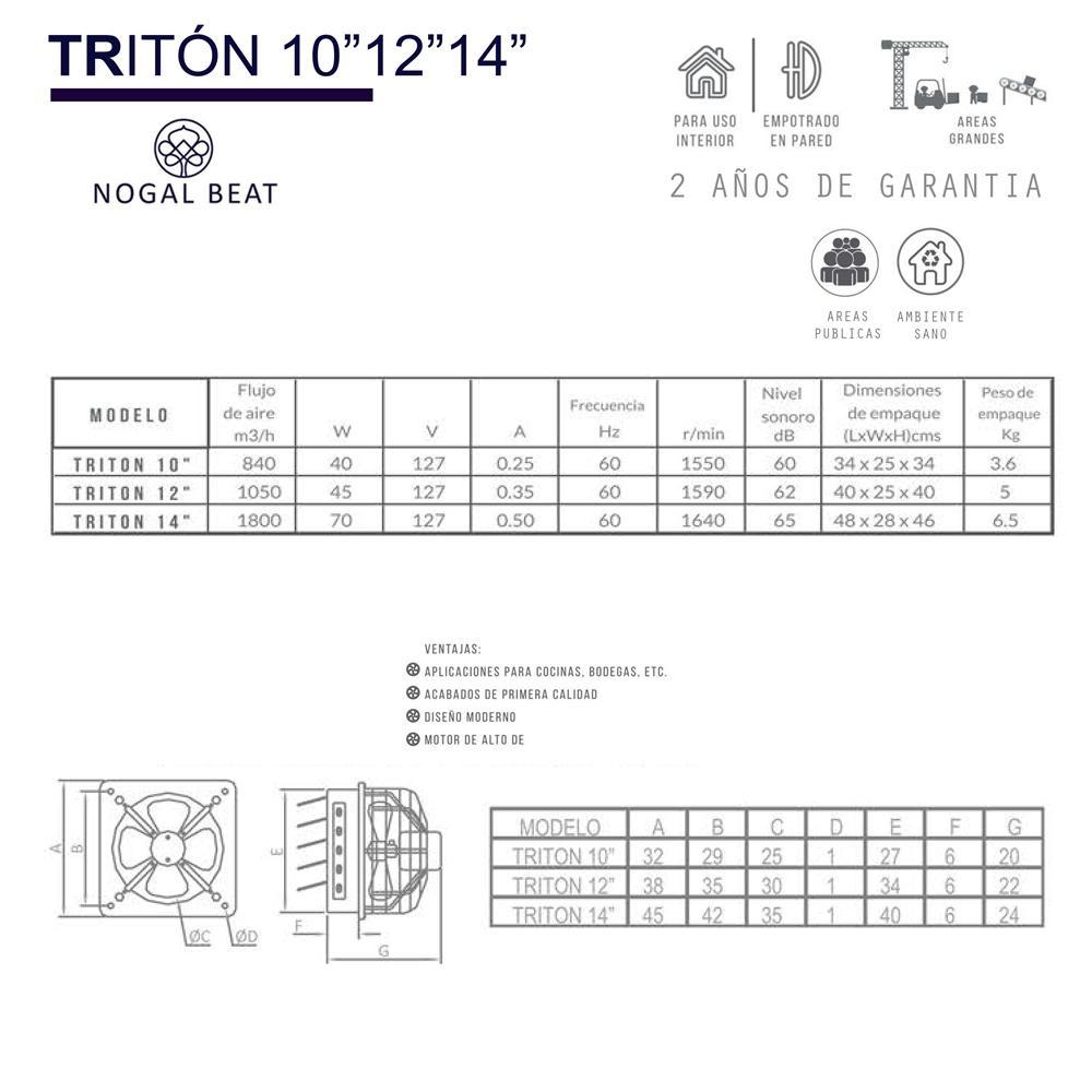 Masterfan Tritón 10" Extractor de Aire Industrial para Áreas Grandes Almacenes Bodegas Fábricas - Extractores de Aire - Masterfan - NOGAL BEAT