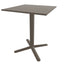 Mesa Baja Labenze ARKET 160-08500 | cubierta cuadrada de acero y base de aluminio de 4 puntas | Nogal Beat · mesa de cafetería.