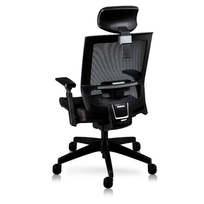 SILLA NOGAL BEAT ARSENAL | Silla Directiva | Base Aluminio | Asiento Polipropileno | Tapizado Malla Coreana | Respaldo Polipropileno Tapizado | 2 Palancas | Brazos Ajustables | Negro | Interior | Oficina Directiva Dirección Empleo Jefe Cómodo Comodidad Escritorio Trabajo desde Casa Home Office