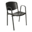 Silla de visita ALBAR LK-05 estibable con brazos, asiento de polipropileno y estructura tubular ovalada