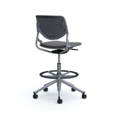 Silla Operativa Versión Alta para Oficina | Base Estrella con Rodajas | Giratoria | Gris | Interior Secretarial para Escritorio Oficina Despacho Bufete Agencia para uso Laboral Empresarial Trabajo Ejecutiva SILLA OKAMURA RUNA