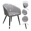 SILLA KINGSTRONG BURGOS S17 SILL0903737 | Silla Ocasional Comercial Decorativa | Base 4 Puntas Metal | Estilizado Forrado en Tela | Interior