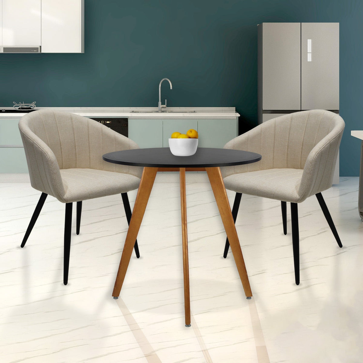 SILLA KINGSTRONG BURGOS S17 SILL0903737 | Silla Ocasional Comercial Decorativa | Base 4 Puntas Metal | Estilizado Forrado en Tela | Interior