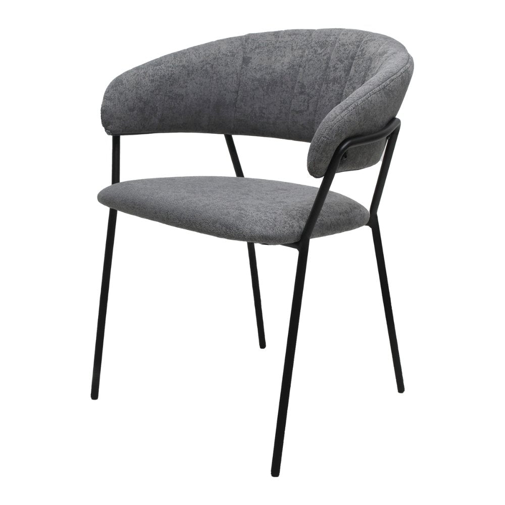 Silla comercial Kingstrong Cáceres tapizada en vinipiel con base metálica