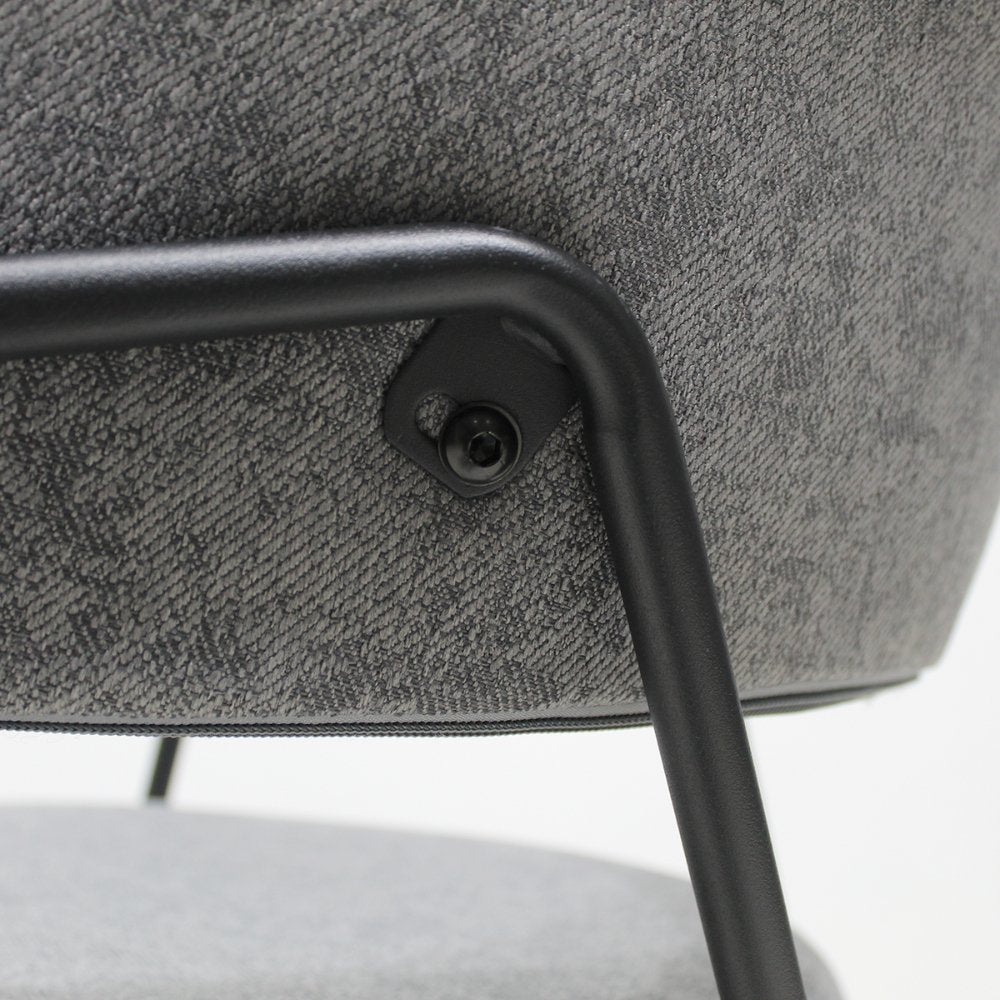 Silla comercial Kingstrong Cáceres tapizada en vinipiel con base metálica