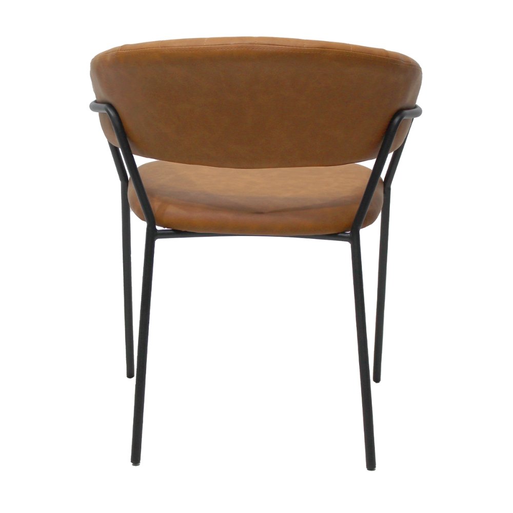 Silla comercial Kingstrong Cáceres tapizada en vinipiel con base metálica