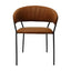 Silla comercial Kingstrong Cáceres tapizada en vinipiel con base metálica