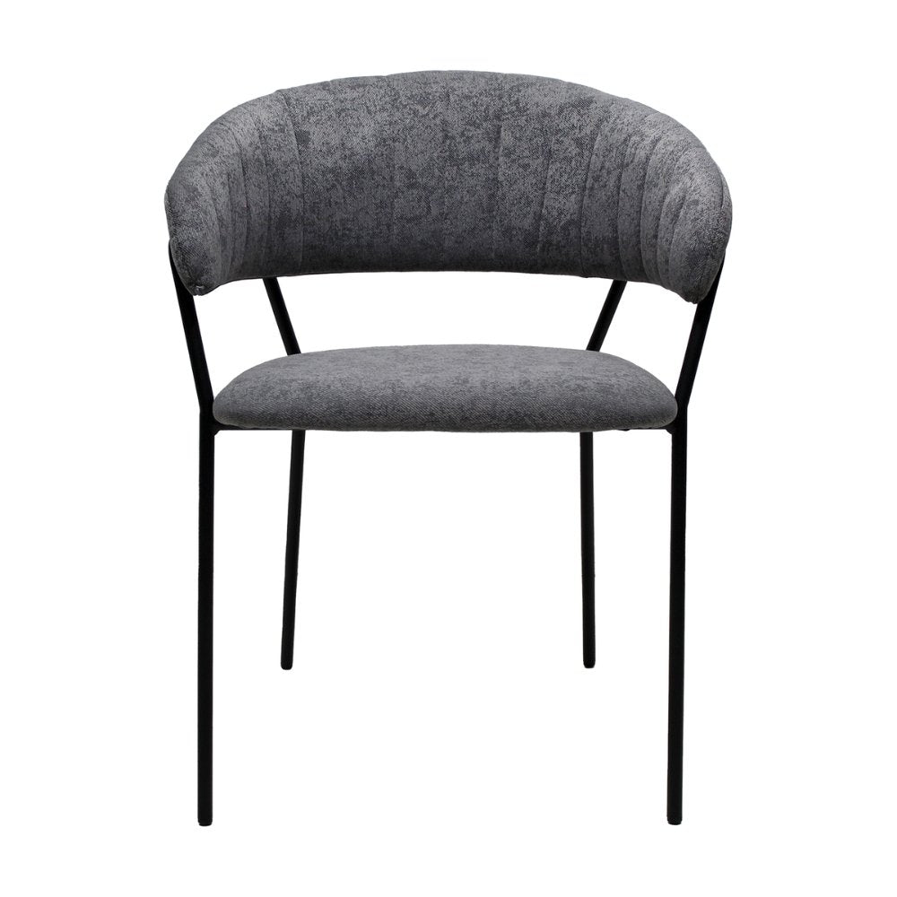 Silla comercial Kingstrong Cáceres tapizada en vinipiel con base metálica