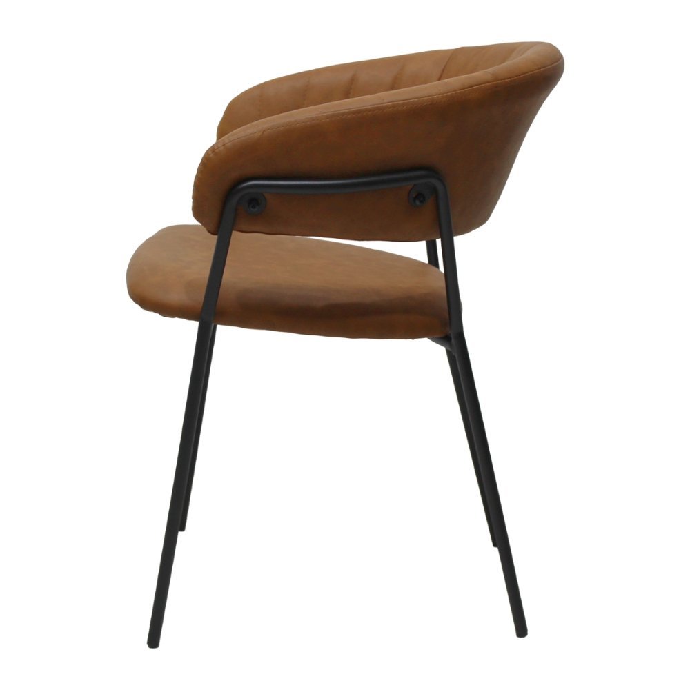 Silla comercial Kingstrong Cáceres tapizada en vinipiel con base metálica