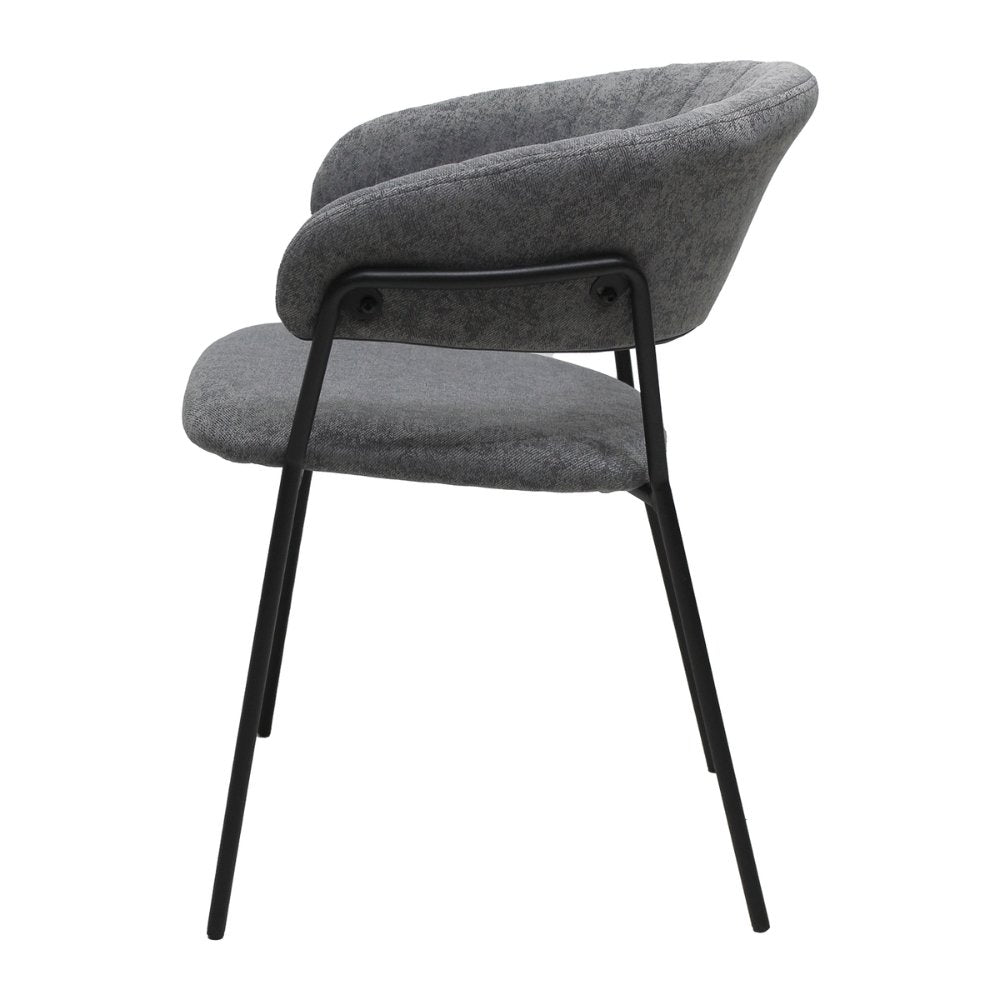 Silla comercial Kingstrong Cáceres tapizada en vinipiel con base metálica