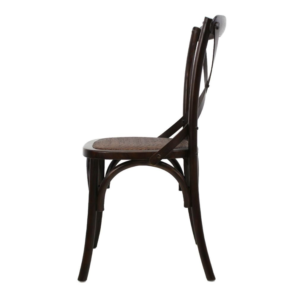 SILLA KINGSTRONG CROSSBACK MOB-6043F SILL0903556 | Silla Ocasional Comercial Decorativa | Base 4 Puntas | Estilo Escandinavo | Madera Asiento Texturizado | Interior