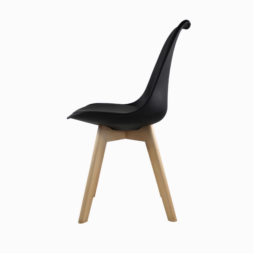 SILLA KINGSTRONG FRANKFURT SILL0670538 | Silla Comercial para Restaurante | Base 4 Puntas | Madera Solida Cruzada | Polipropileno | Acojinado | Interior