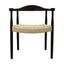 Silla comercial Kingstrong Guiza de madera maciza con asiento trenzado impermeable estilo escandinavo