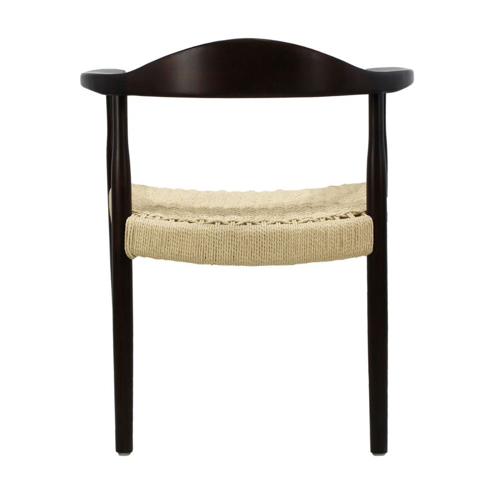 Silla comercial Kingstrong Guiza de madera maciza con asiento trenzado impermeable estilo escandinavo