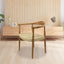 Silla comercial Kingstrong Guiza de madera maciza con asiento trenzado impermeable estilo escandinavo