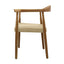 Silla comercial Kingstrong Guiza de madera maciza con asiento trenzado impermeable estilo escandinavo