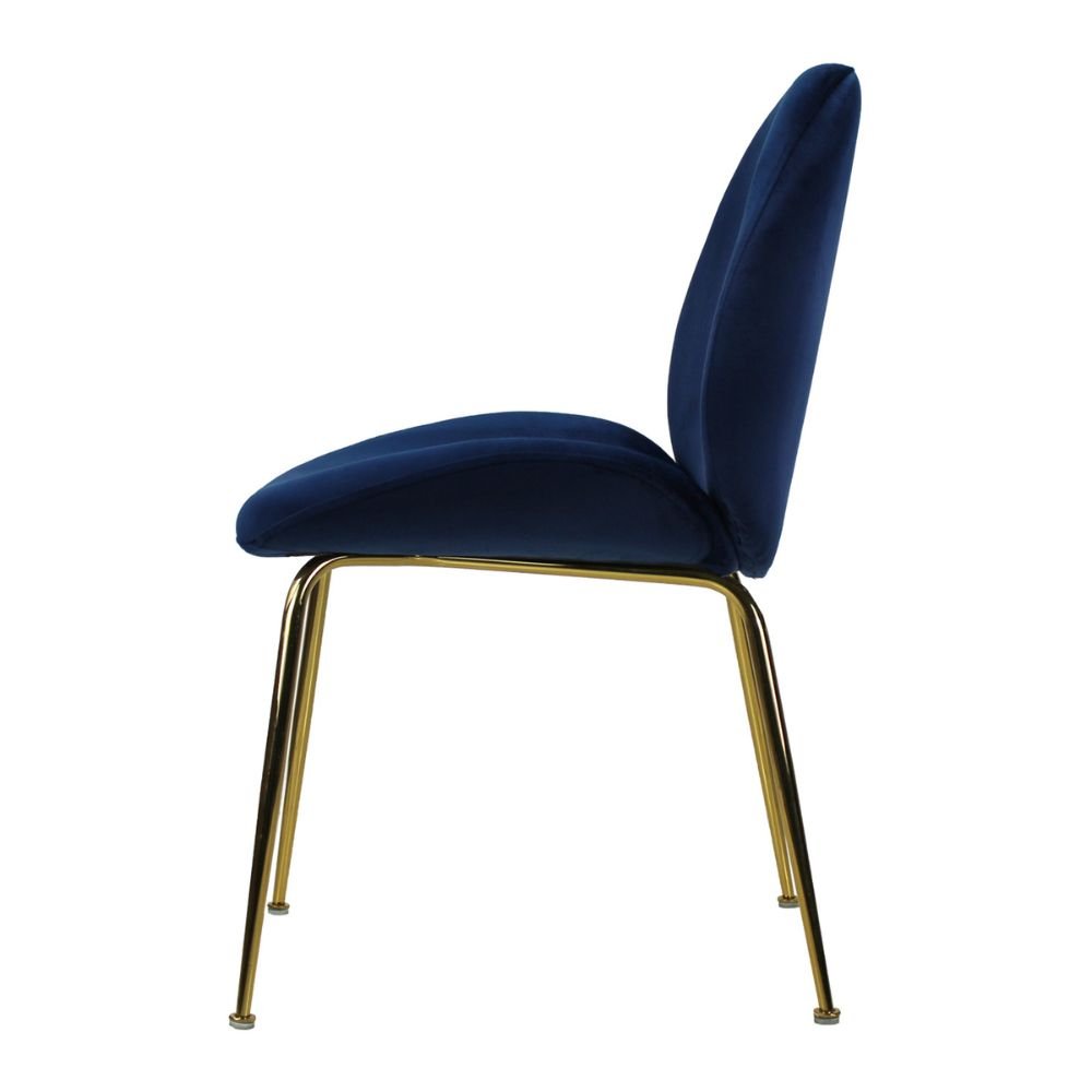 SILLA KINGSTRONG MOB-039B TREVISO VELVET SILL2242337 | Silla Ocasional Comercial Decorativa | Base 4 Puntas Metal | Tapizado Tela | Interior